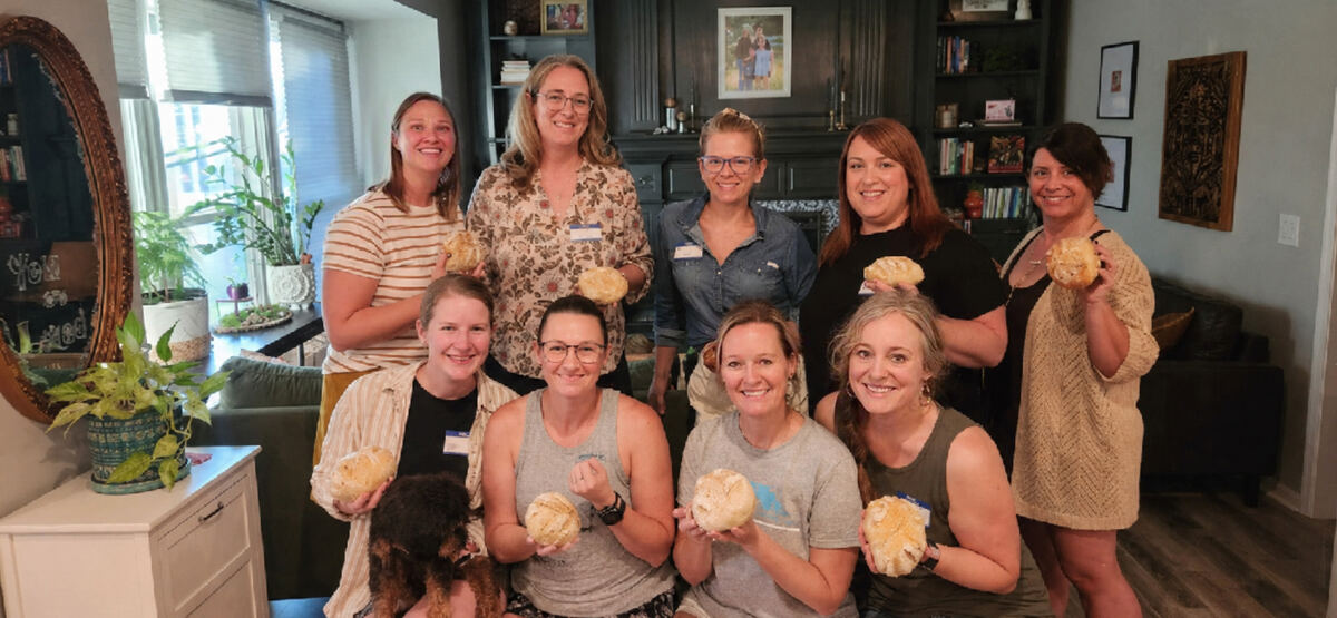 Class complete — fresh bread for everyone