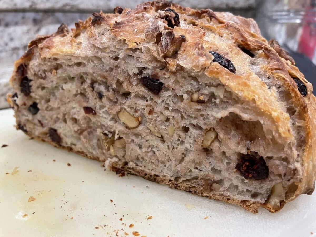 Cranberry walnut crumb — look at that texture