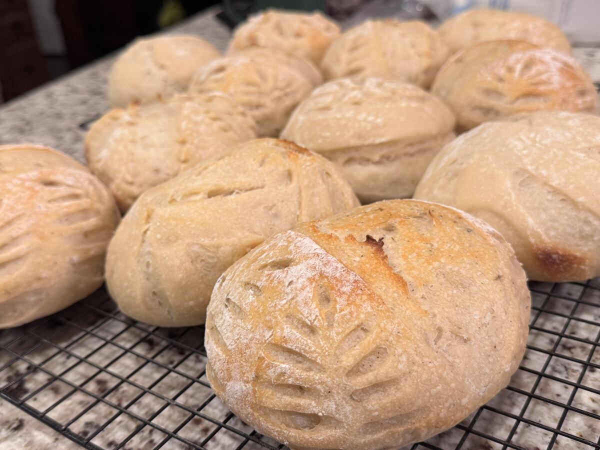 A batch of beautiful scored boules