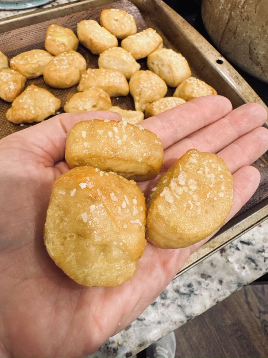 Sourdough pretzel bites — a class favorite