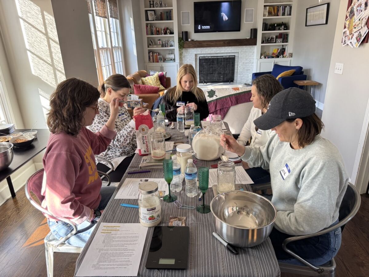 Gathered for the recipe walk-through